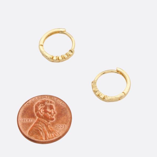 SODAJO STAR HUGGIE GOLD DIPPED EARRING