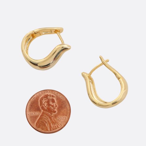 SODAJO U SHAPE GOLD FILLED EARRING