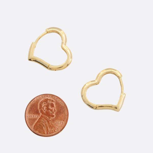 SODAJO HEART SHAPE GOLD FILLED EARRING