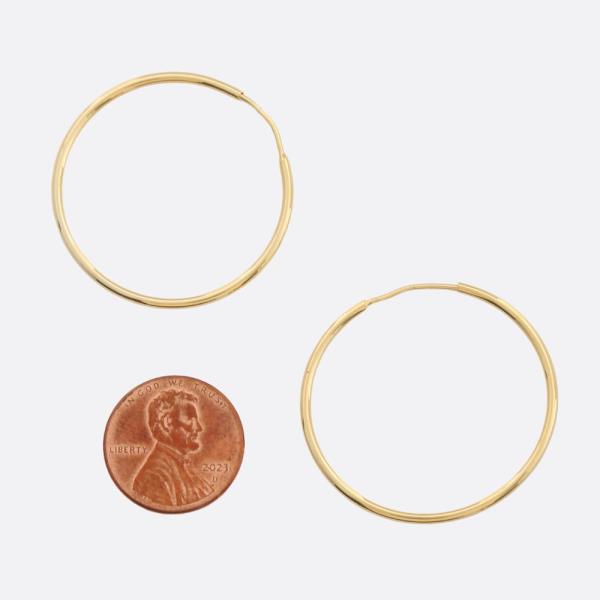 SODAJO INFINITY HOOP GOLD FILLED EARRING