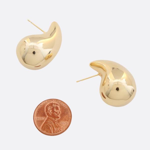 SODAJO TEARDROP DOME GOLD FILLED EARRING