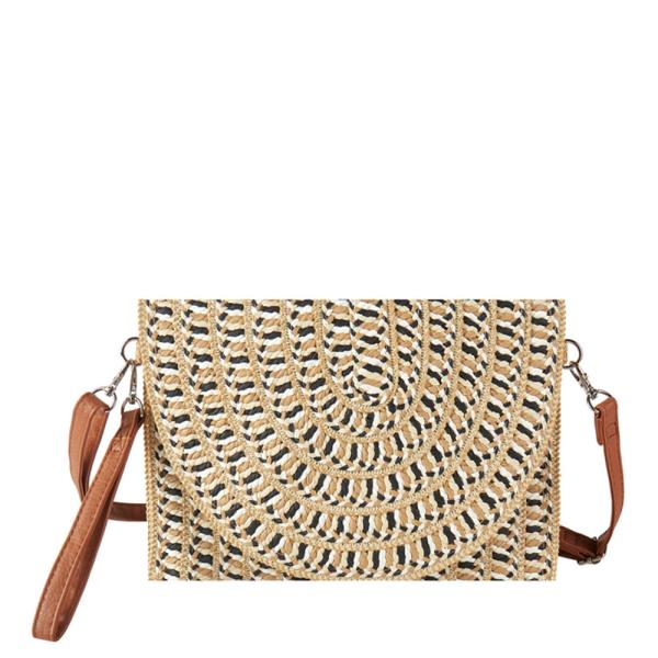 (ONLINE ONLY) MULTI COLOR STRAW CLUTCH & CROSSBODY BAG