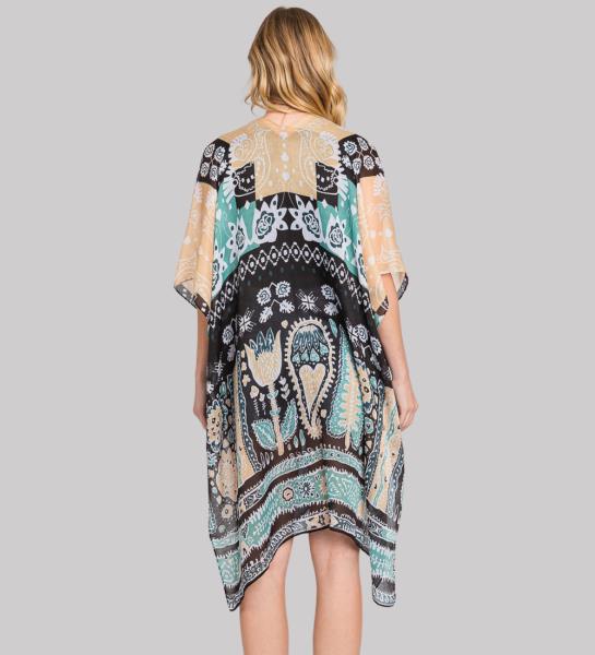 (ONLINE ONLY) GEOMETRIC BOHO PRINT KIMONO