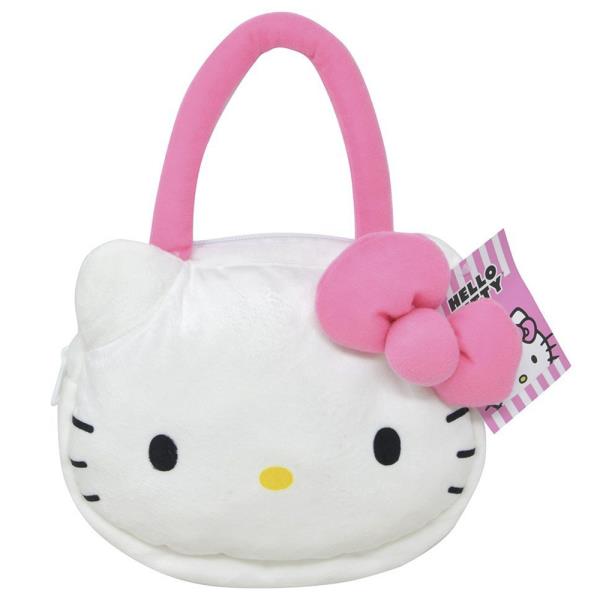 HELLO KITTY HEAD SHAPED PLUSH HANDBAG