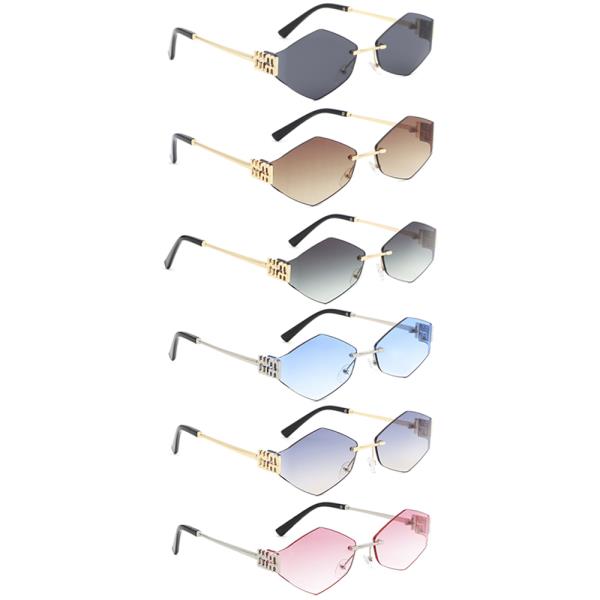 COLORED GEOMETRIC SUNGLASSES 1DZ