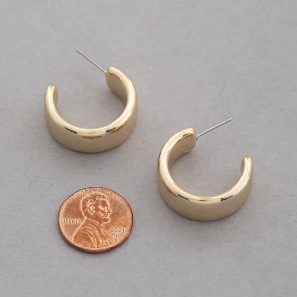 WIDE OPEN HOOP GOLD DIPPED EARRING