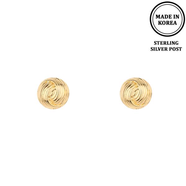 METAL ROUND POST EARRING