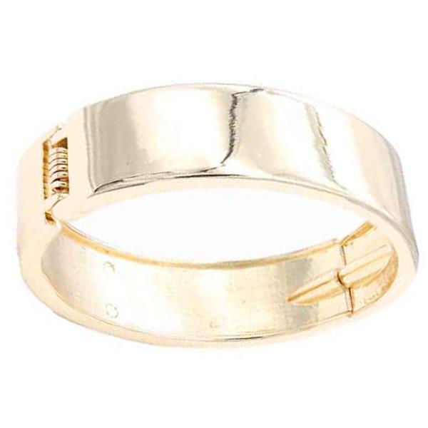 GOLD PLATED HINGED EXTRA LARGE BANGLE BRACELETS