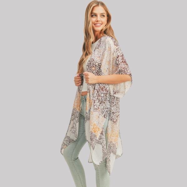 (ONLINE ONLY) ALLOVER MIXED PRINT KIMONO