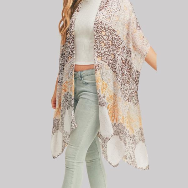 (ONLINE ONLY) ALLOVER MIXED PRINT KIMONO