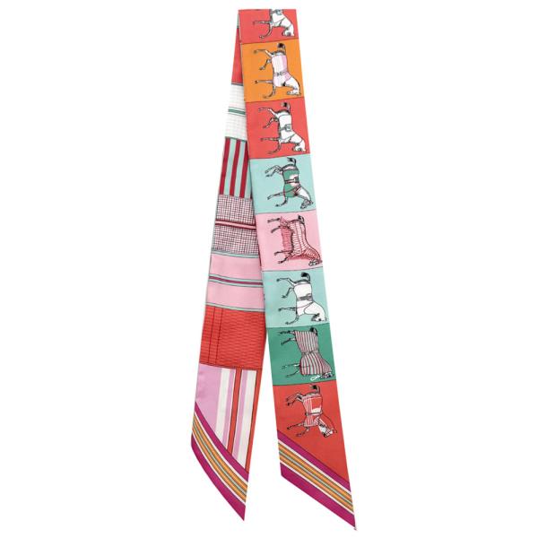 MULTICOLOR PRINTED TWILLY SCARF ACCESSORY FOR HANDBAG HANDLES