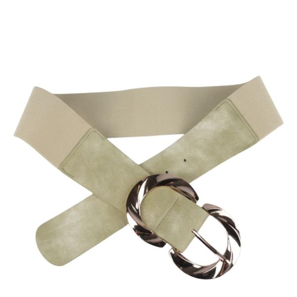 DOUBLE U METAL BUCKLE ELASTIC BELT