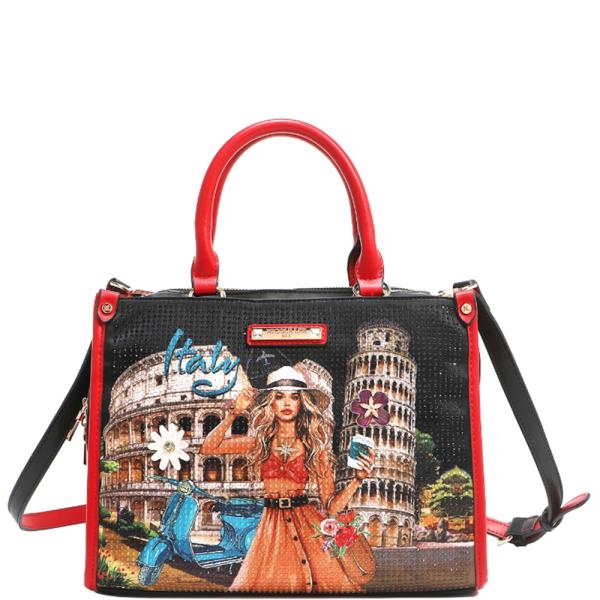 NICOLE LEE MARTHA TRAVELS ITALY SATCHEL BAG