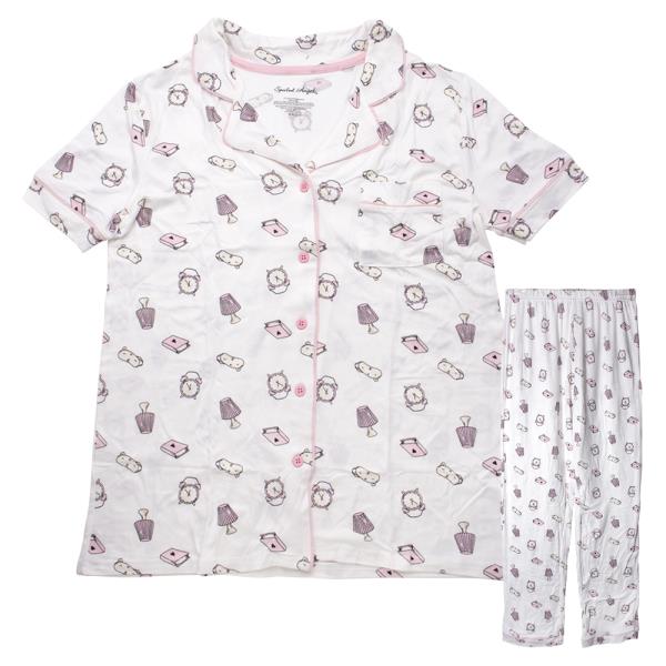 ALARM CLOCK SLEEPWEAR TOP AND PANTS SET