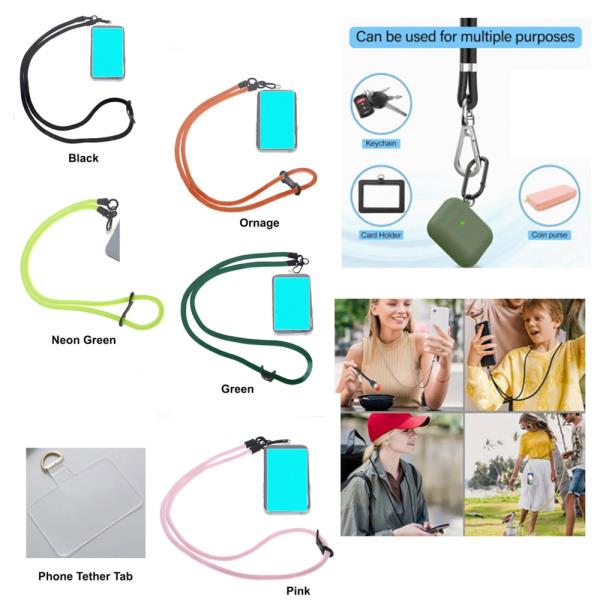 ROPE CROSSBODY PHONE STRAP & KEY CHAIN WITH PHONE TETHER TAB