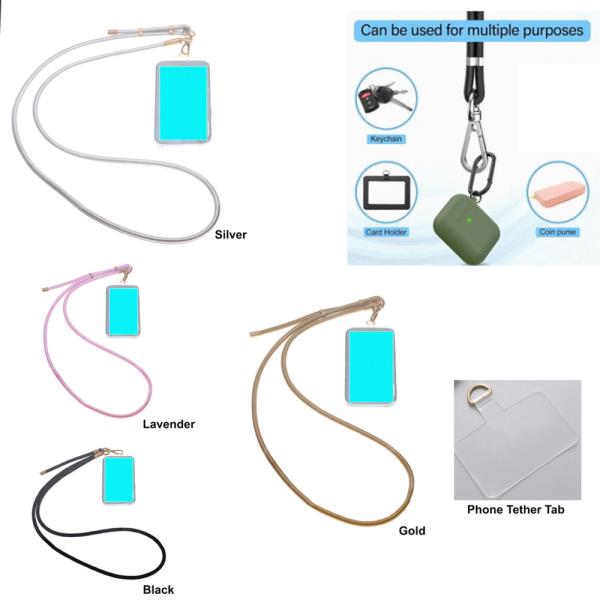 CROSSBODY PHONE STRAP & KEY CHAIN WITH PHONE TETHER TAB