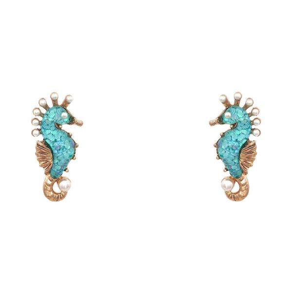 SEAHORSE STUD EARRING