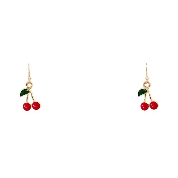 DAINTY CHERRY DANGLE EARRING