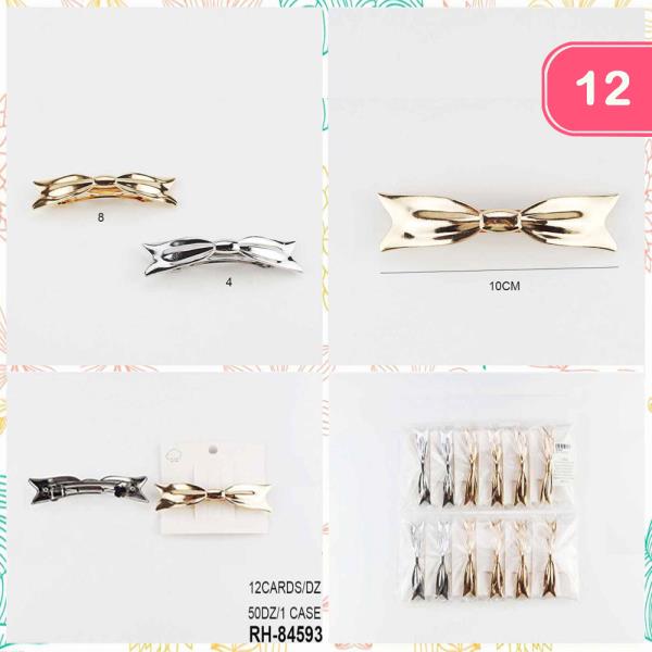 RIBBON METAL HAIR PIN (12 UNITS)