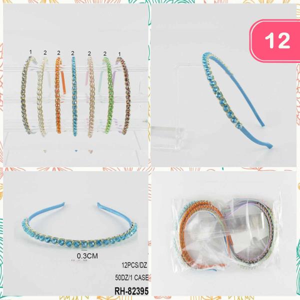 RHINESTONE HAIR HEADBAND (12 UNITS)