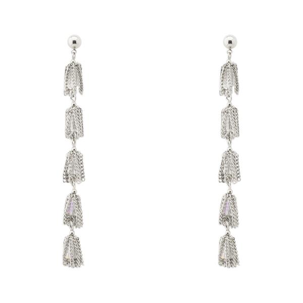 CRYSTAL CHAIN DANGLE EARRING