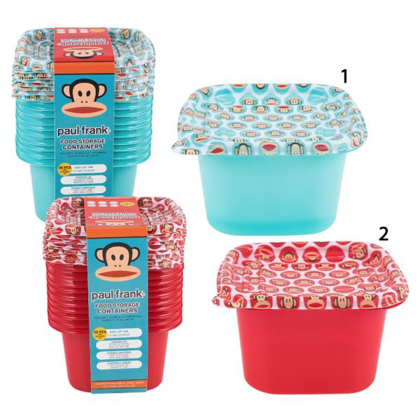 PAUL FRANK FOOD STORAGE CONTAINERS 20 PC SET