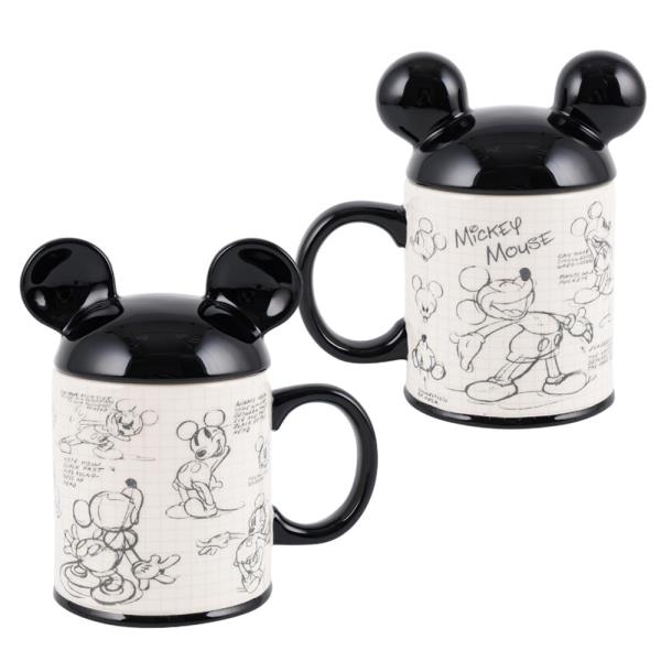 DISNEY MICKEY MOUSE SKETCHBOOK COVERED MUG WITH LID