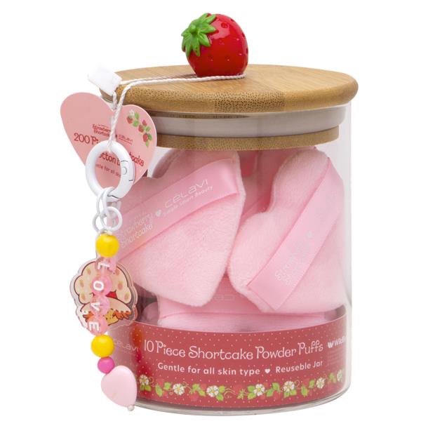 CELAVI 10PC HEART SHORTCAKE POWDER PUFFS