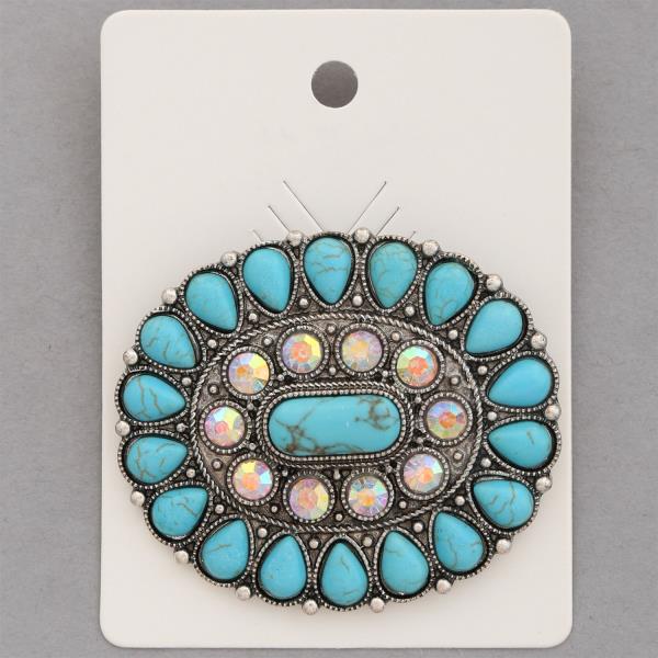 WESTERN STYLE CONCHO BROOCH