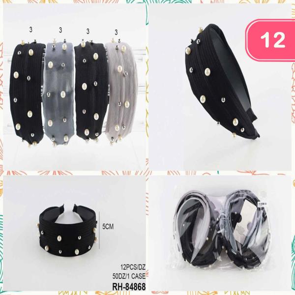 PEARL METAL HAIR HEADBAND (12 UNITS)