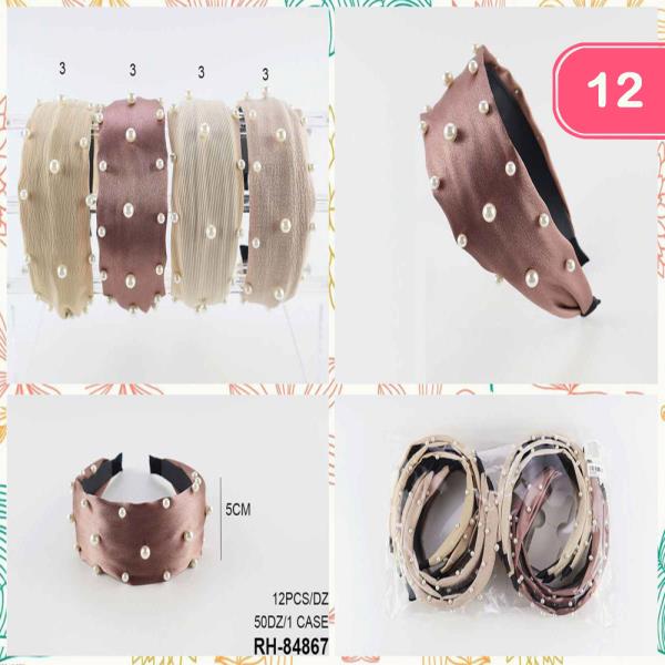 PEARL HAIR HEADBAND (12 UNITS)