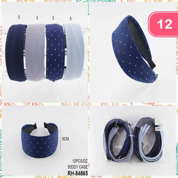 DENIM HAIR HEADBAND (12 UNITS)