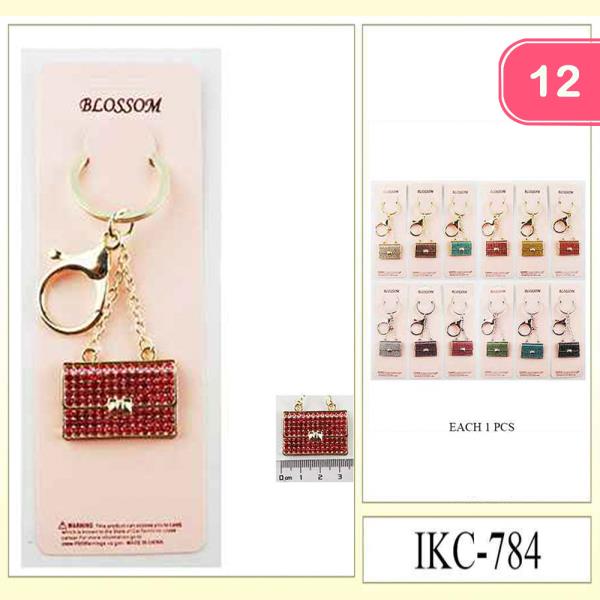 MINI PURSE RHINESTONE KEYCHAIN (12 UNITS)