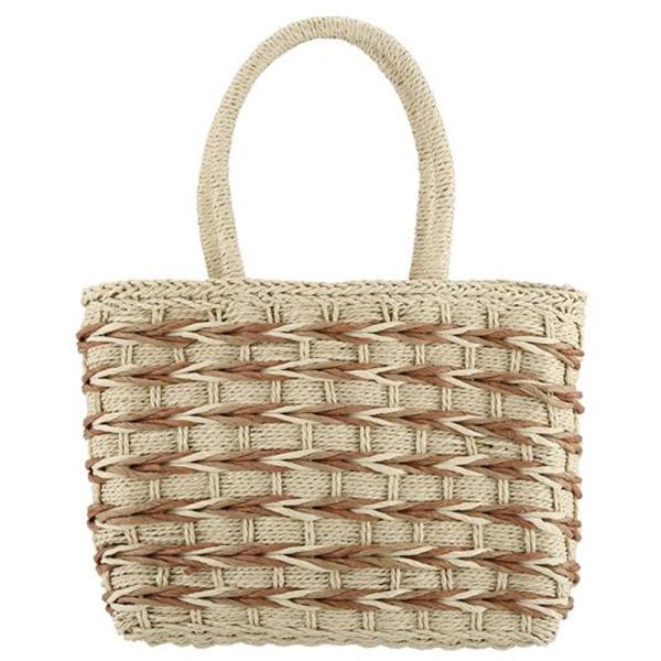 LADIES NATURAL STRAW HANDBAG