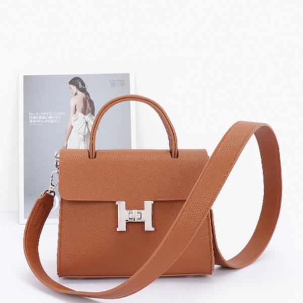 FAUX LEATHER FLAP BAG