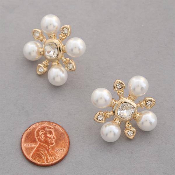 FLOWER SHAPE METAL EARRING