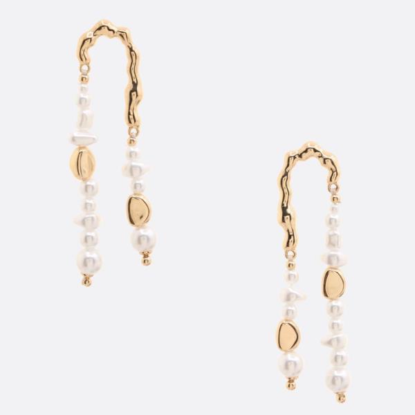 PEARL BEAD U SHAPE EARRING