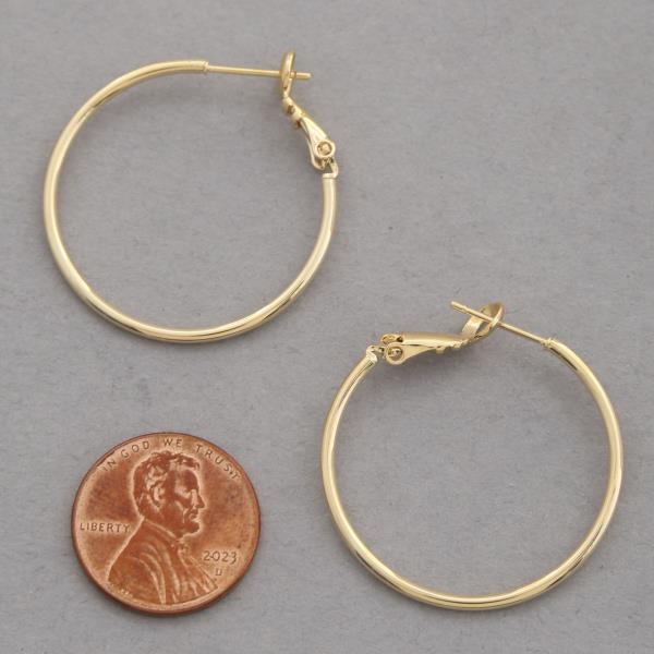 SODAJO GOLD DIPPED HOOP EARRING