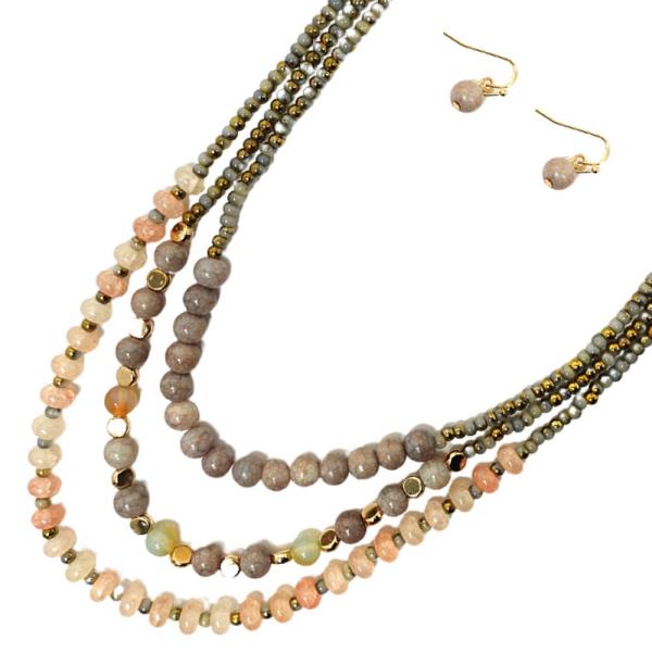 BEADED LAYERED NECKLACE