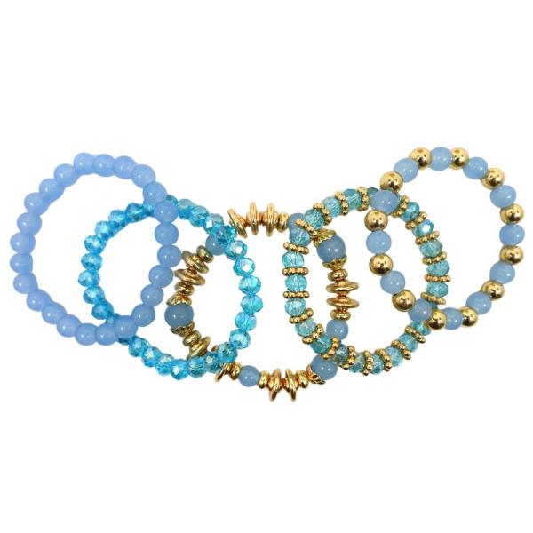 GLASS BEADED BRACELET SET