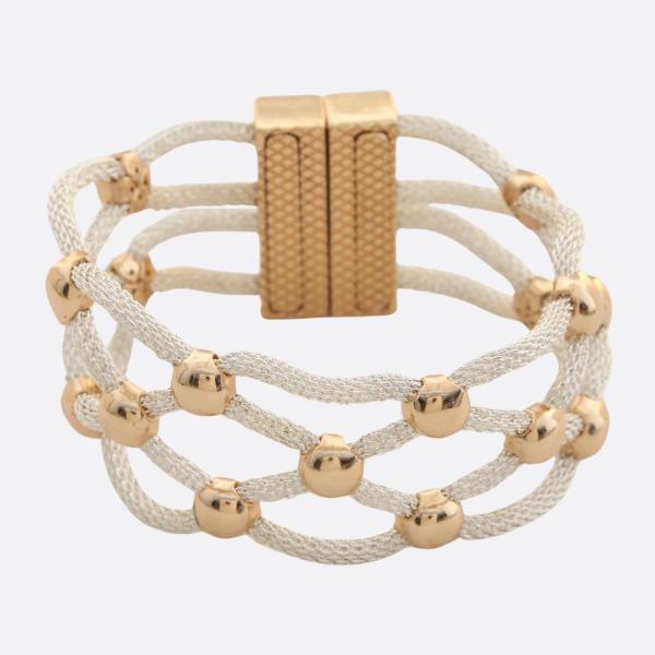 BALL BEAD ROPE LINK MAGNETIC BRACELET