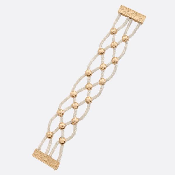 BALL BEAD ROPE LINK MAGNETIC BRACELET