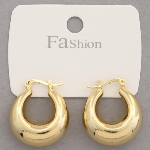 PUFFY HOOP METAL EARRING