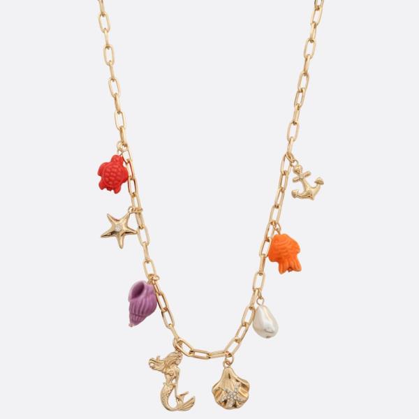 SEA LIFE MULTI CHARM STATION NECKLACE