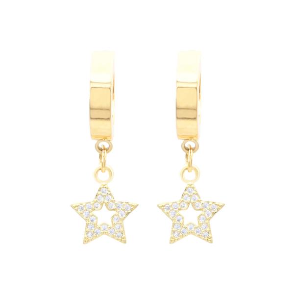 STAR CZ S.STEEL HUGGIES EARRING