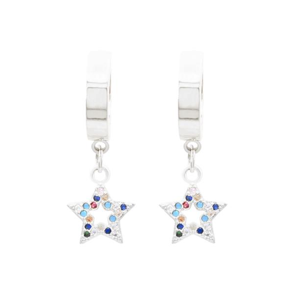 STAR CZ S.STEEL HUGGIES EARRING