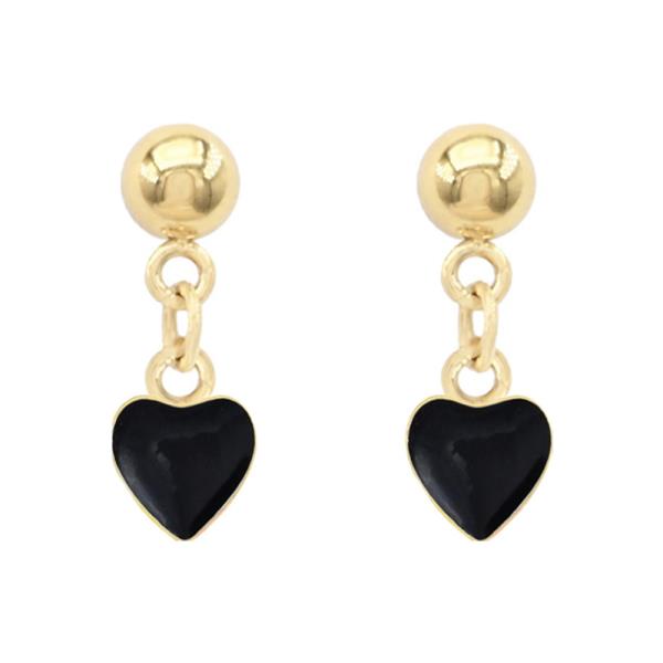 HEART S.STEEL POST EARRING