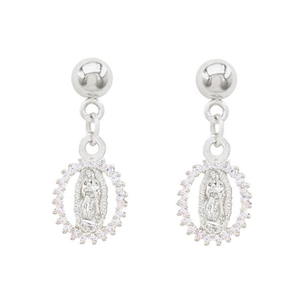 GUADALUPE CZ S.STEEL POST EARRING