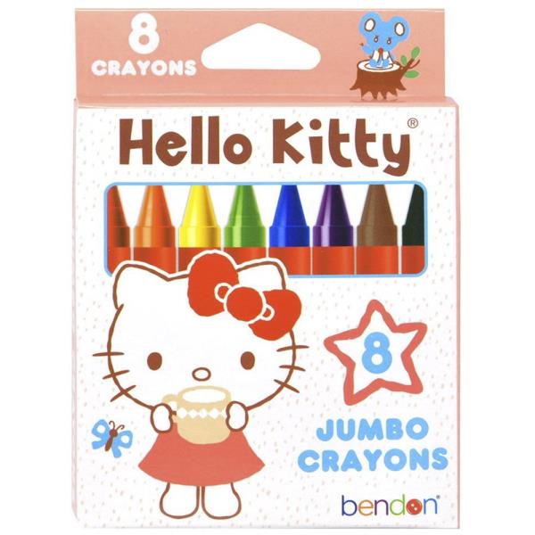 HELLO KITTY 8 COUNT JUMBO CRAYONS