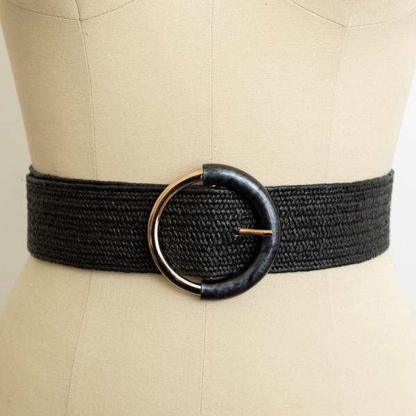 EARTHY NATURE LOOP RAFFIA BELT